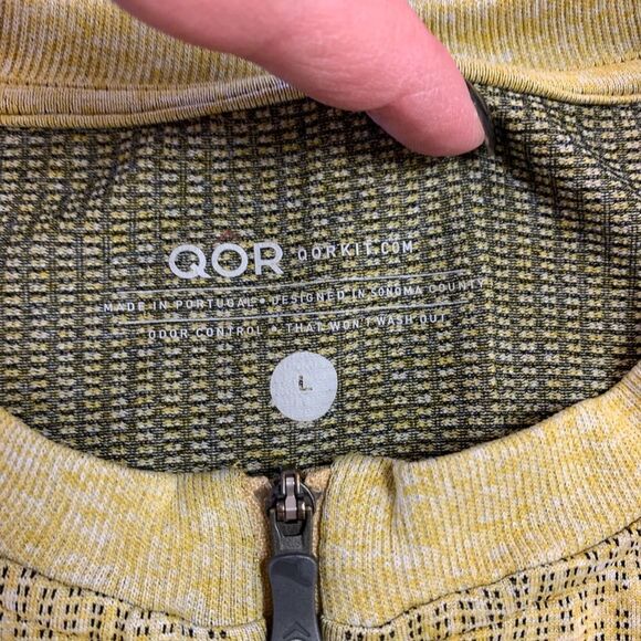 QOR Mens Performance Wear Quarter Zip Shirt sz L EUC - Picture 2 of 4